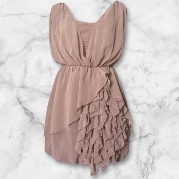 💟H&M Ruched Chiffon and Ruffled Strapless Dress - Picture 7 of 15